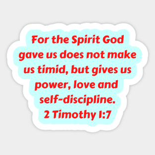 Bible Verse 2 Timothy 1:7 Sticker